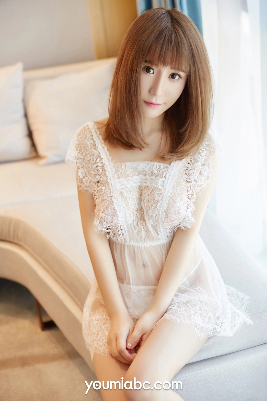 YouMi尤蜜 - 2018.07.02 纯白蕾丝 绯月樱.Cherry 2